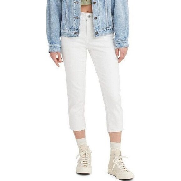 NWT Levi's 311 Shaping Skinny Capri Jeans Mid Rise White - Picture 1 of 3